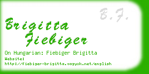 brigitta fiebiger business card
